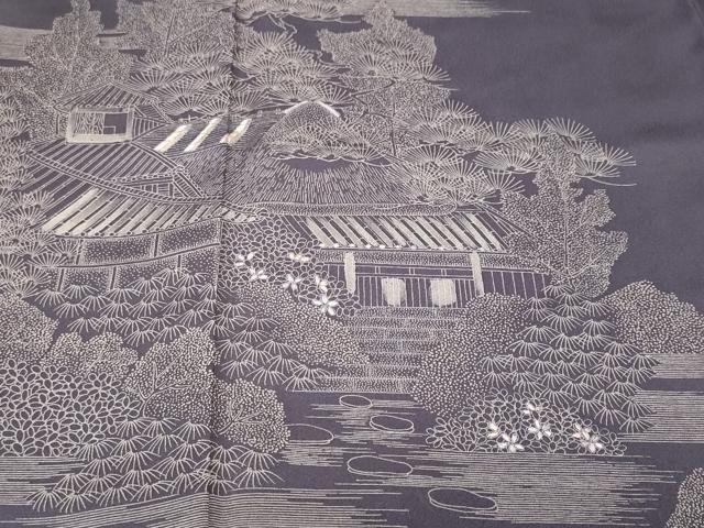 平和屋着物■訪問着 刺繍 風景文 正絹 逸品 CABJ3432ev