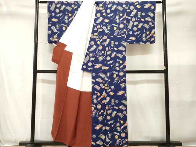 平和屋着物■上質な小紋 茶器 仕覆 毬 正絹 逸品 CABJ3433ev