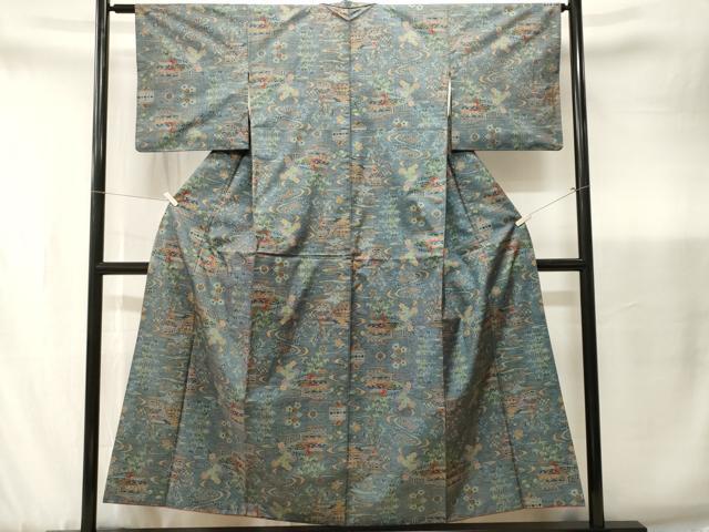 平和屋着物■本場大島紬 7マルキ 御所解文 正絹 逸品 CABJ3441ev