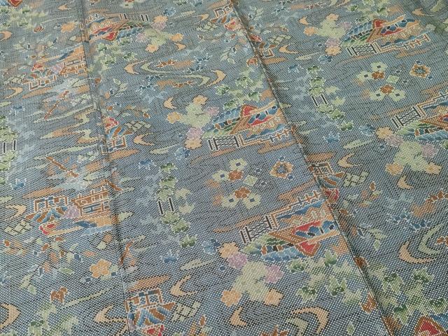 平和屋着物■本場大島紬 7マルキ 御所解文 正絹 逸品 CABJ3441ev