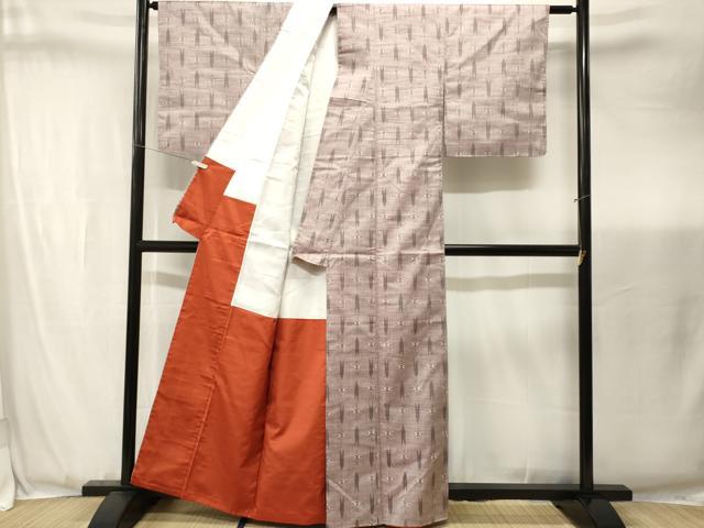平和屋着物■上質な紬 矢羽 絵絣文様 正絹 逸品 CABJ3442ev