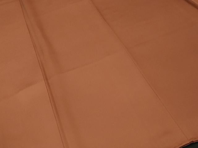 平和屋着物■上質な色無地 唐茶色 正絹 逸品 CABJ3448ev