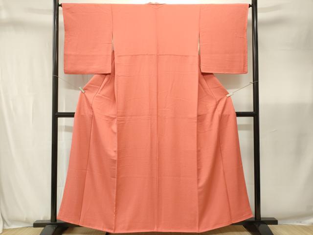平和屋着物■上質な色無地 霞地紋 黄丹色 正絹 逸品 CABJ3449ev