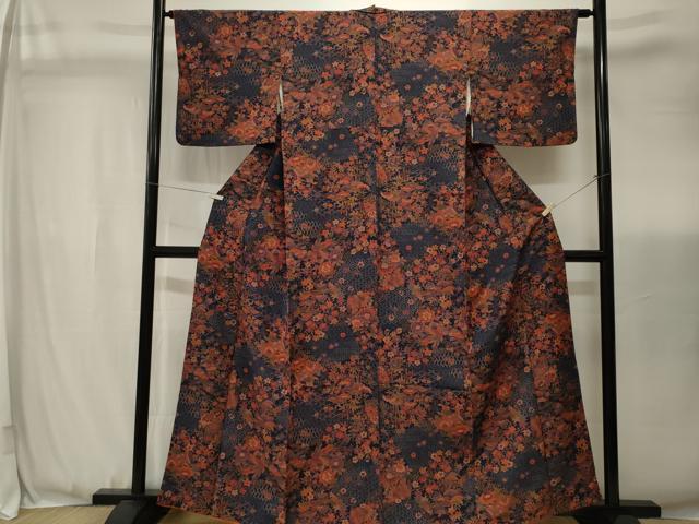 平和屋着物■上質な小紋 鳳凰松竹梅吉祥文 正絹 逸品 CABJ3461ev