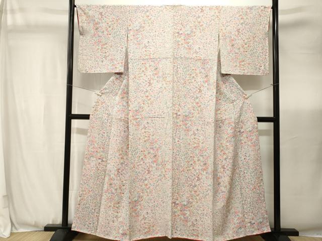 平和屋着物■上質な小紋 楽器花文 正絹 逸品 CABJ3467ev