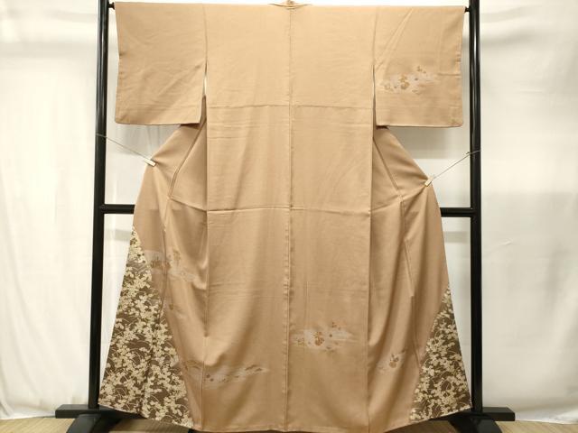 平和屋着物■訪問着 松竹梅 籬花籠文 暈し染め 金銀彩 正絹 逸品 CABJ3469ev
