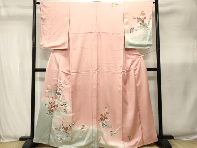 平和屋着物■訪問着 御所解文 暈し染め 金彩 正絹 逸品 CABJ3474ev