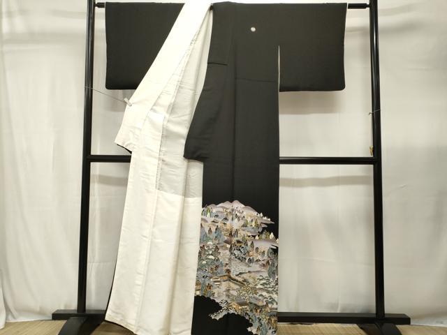 平和屋着物■豪華黒留袖 御所解文 暈し染め 金彩 正絹 逸品 CABJ3480ev