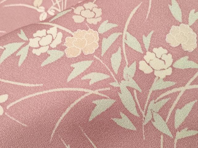 平和屋着物■上質な小紋 草花文 正絹 逸品 CABJ3483ev