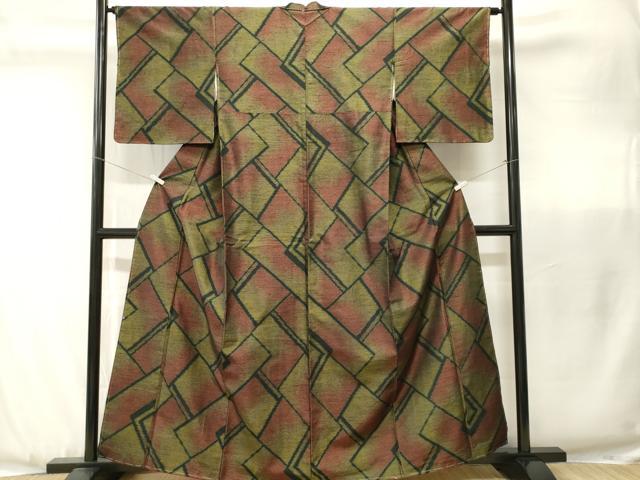 平和屋着物■上質な紬 抽象文 正絹 逸品 CABJ3489ev