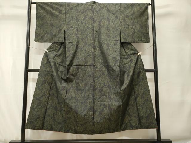 平和屋着物■本場大島紬 枝葉文 正絹 逸品 CABJ3493ev