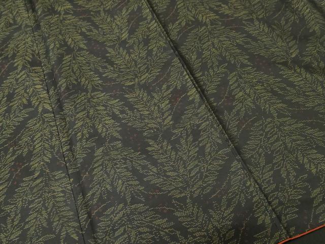平和屋着物■本場大島紬 枝葉文 正絹 逸品 CABJ3493ev