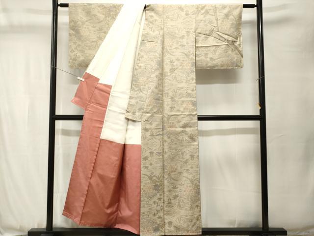 平和屋着物■本場大島紬 風景文 正絹 逸品 CABJ3507ev