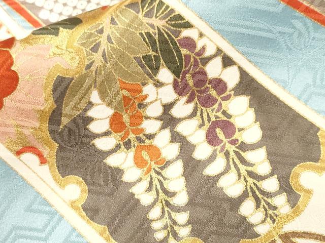 平和屋着物●豪華振袖 駒刺繍 束ね熨斗宝尽し雪輪花文 金彩 正絹 逸品 CABJ3554ev