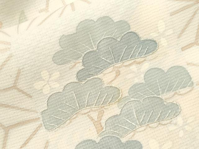 平和屋着物■訪問着 刺繍 麻の葉色紙花文 正絹 逸品 CABJ3557ev