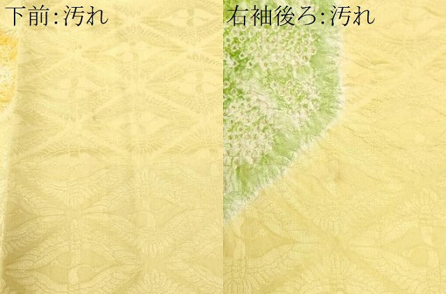 平和屋着物■訪問着 絞り 舞花文 正絹 逸品 CABJ3559ev