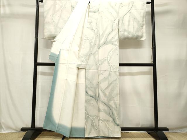 平和屋着物■上質な小紋 草木文 暈し染め 正絹 逸品 CABJ3562ev