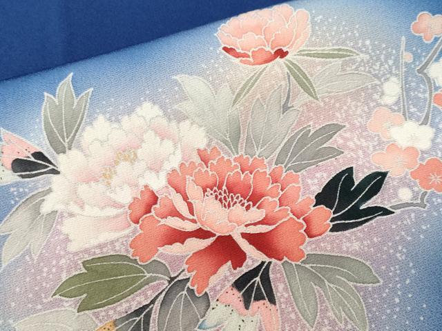 平和屋着物■訪問着 枝花文 暈し染め 金銀彩 正絹 逸品 CABJ3582ev