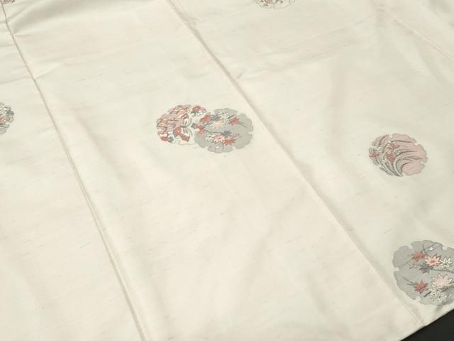 平和屋着物■上質な紬 雪輪花蝶文 正絹 逸品 CABJ3591ev