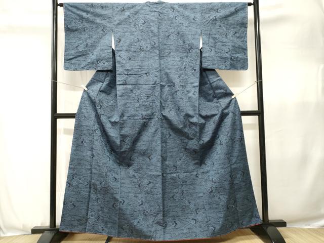 平和屋着物■上質な紬 流水菊文 正絹 逸品 CABJ3592ev