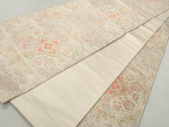 平和屋着物◎六通柄袋帯 唐織 正倉院花丸文 金糸 正絹 逸品 CABJ3621qe
