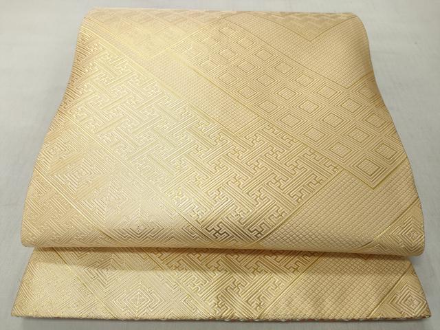 平和屋着物◎全通柄袋帯 唐織 斜線文 正絹 逸品 CABJ3645qe