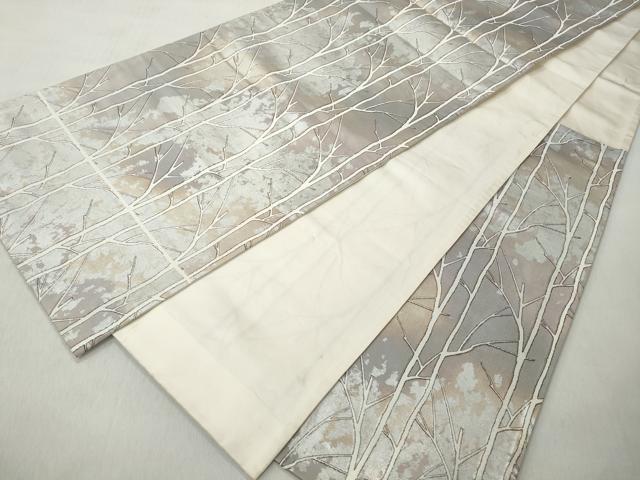 平和屋着物◎六通柄袋帯 唐織 引箔 正絹 逸品 CABJ3671qe
