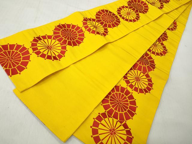 平和屋着物◎本場筑前博多織 半幅帯 番傘 正絹 逸品 CABJ3686qe
