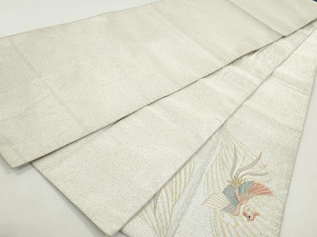 平和屋着物◎爪掻き本綴れ 太鼓柄袋帯 刺繍 鳳凰 金銀糸 正絹 逸品 CABJ3730qe