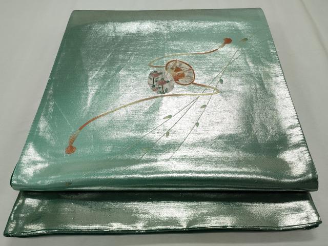 平和屋着物◎太鼓柄袋帯 鼓花文 金彩 正絹 逸品 CABJ3800qe
