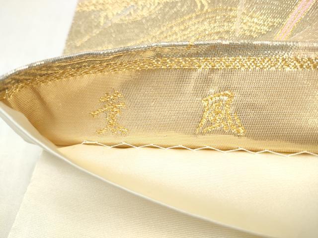 平和屋着物◎六通柄袋帯 唐織 薫風 金銀糸 正絹 逸品 CABJ3826qe