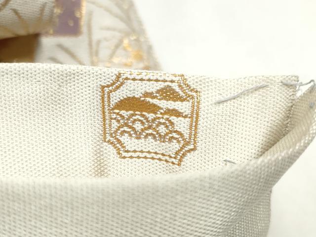 平和屋着物◎六通柄袋帯 唐織 地紙舞蝶花鳥文 金糸 正絹 逸品 CABJ3836qe