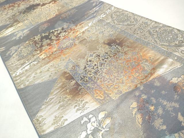 平和屋着物◎六通柄袋帯 切嵌 金銀糸 引箔 正絹 逸品 CABJ3850qe