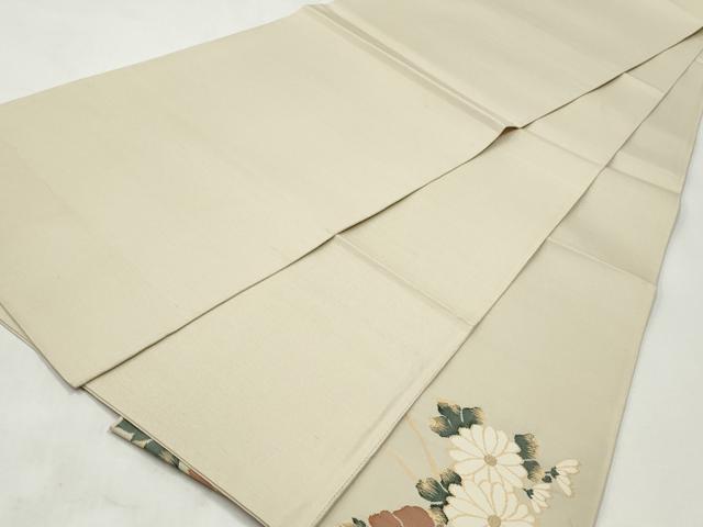 平和屋着物◎太鼓柄袋帯 草花文 金銀糸 正絹 逸品 CABJ3858qe