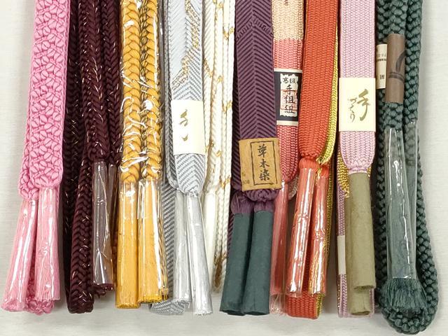 平和屋着物●和装小物 帯締め10本セット 高麗組 笹浪組 角八つ組 御岳組 礼装用 金糸 逸品 未使用 CABJ3882qe