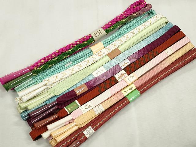平和屋着物●和装小物 帯締め10本セット 高麗組 笹浪組 唐組 大和組 礼装用 金糸 逸品 未使用 CABJ3883qe