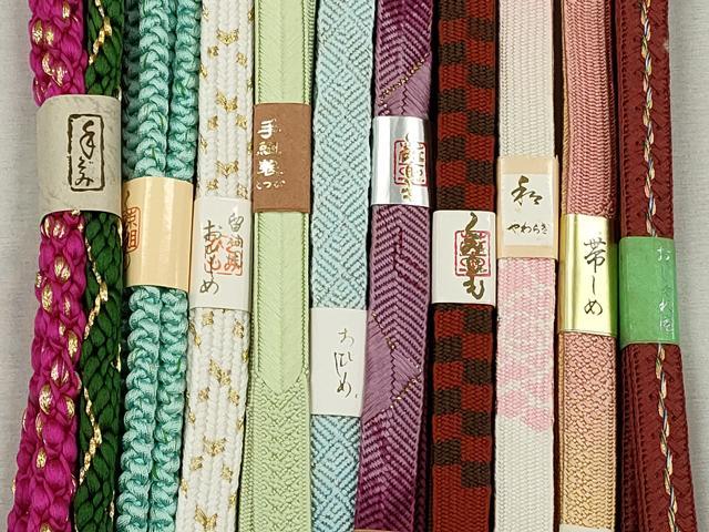 平和屋着物●和装小物 帯締め10本セット 高麗組 笹浪組 唐組 大和組 礼装用 金糸 逸品 未使用 CABJ3883qe