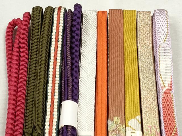 平和屋着物●和装小物 帯締め10本セット 高麗組 大和組 鴨川組 唐組 礼装用 金糸 逸品 未使用 CABJ3916qe