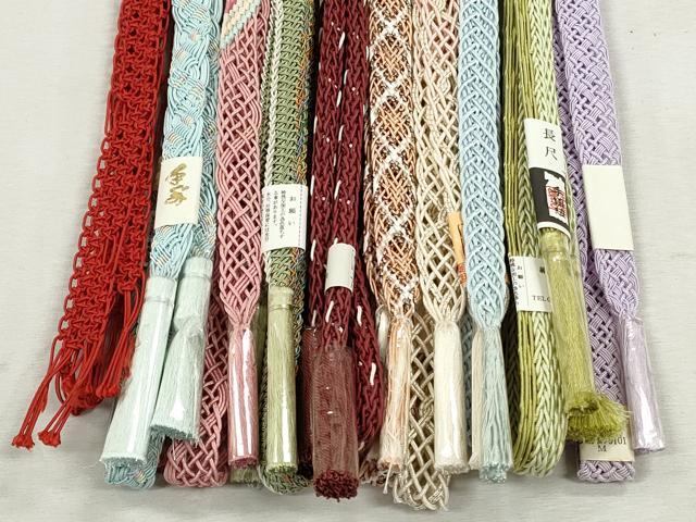 平和屋着物*夏物 和装小物 上質な帯締め10本セット レース織 丸組 長尺 逸品 未使用 CABJ3923qe