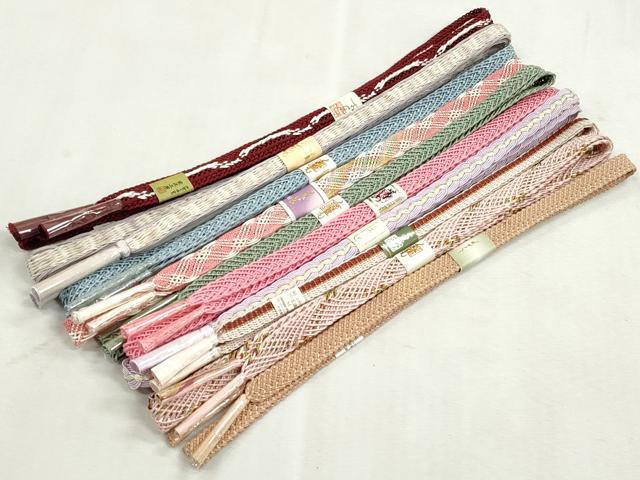 平和屋着物*夏物 和装小物 上質な帯締め10本セット レース織 金糸 逸品 未使用 CABJ3925qe