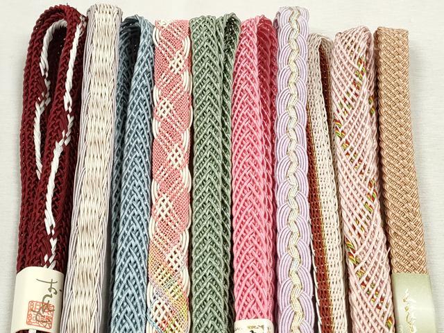 平和屋着物*夏物 和装小物 上質な帯締め10本セット レース織 金糸 逸品 未使用 CABJ3925qe