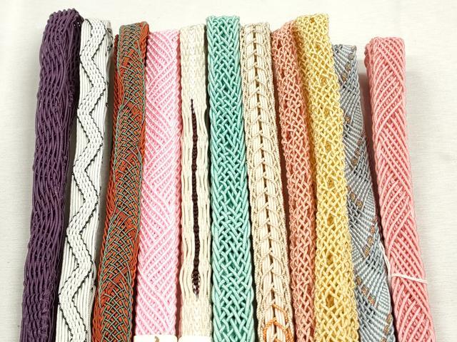 平和屋着物*夏物 和装小物 上質な帯締め10本セット レース織 丸組 金糸 逸品 未使用 CABJ3926qe