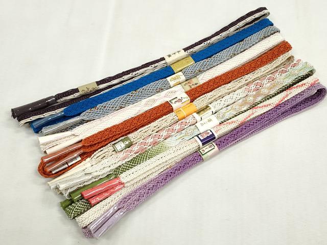 平和屋着物*夏物 和装小物 上質な帯締め10本セット レース織 金糸 逸品 未使用 CABJ3928qe