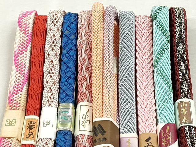 平和屋着物*夏物 和装小物 上質な帯締め10本セット レース織 丸組 逸品 未使用 CABJ3941qe