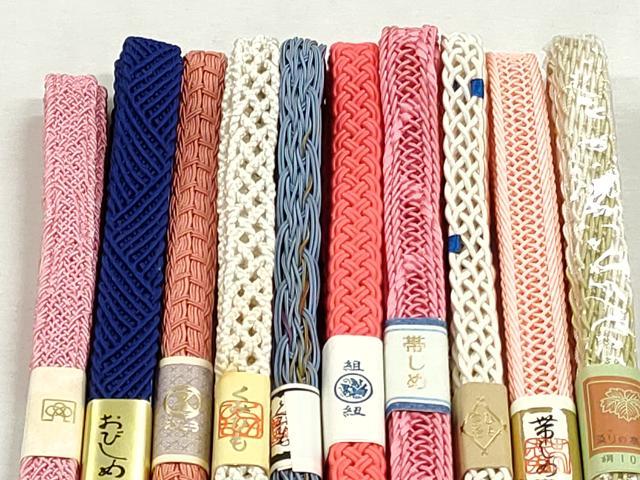 平和屋着物*夏物 和装小物 上質な帯締め10本セット レース織 逸品 未使用 CABJ3944qe