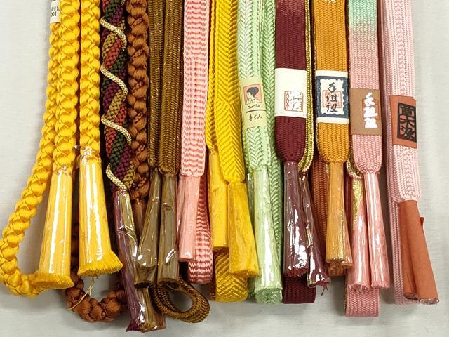 平和屋着物●和装小物 帯締め10本セット 高麗組 冠組 笹浪組 金糸 逸品 未使用 CABJ3972qe
