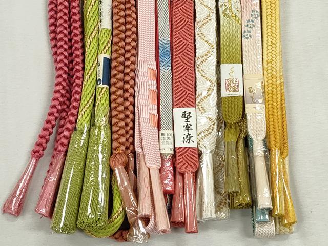 平和屋着物●和装小物 帯締め10本セット 高麗組 唐組 佐賀錦 礼装用 金糸 逸品 未使用 CABJ3977qe