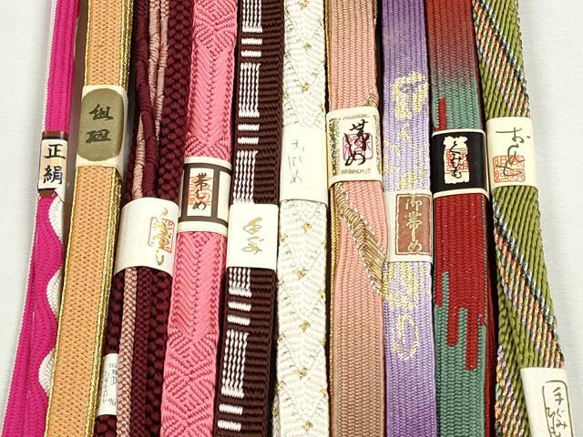 平和屋着物●和装小物 帯締め10本セット 高麗組 唐組 平源氏組 礼装用 金糸 逸品 未使用 CABJ3982qe