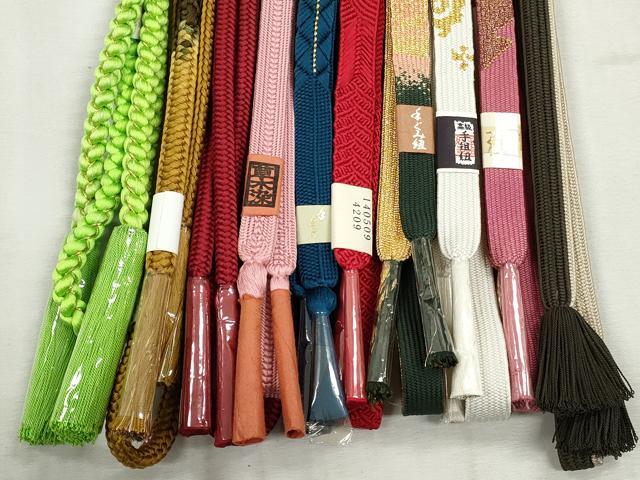 平和屋着物●和装小物 帯締め10本セット 高麗組 唐組 草木染め 礼装用 金糸 さが美扱い 逸品 未使用 CABJ3988qe