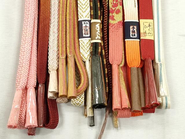 平和屋着物●和装小物 帯締め10本セット 高麗組 冠組 奈良組 礼装用 金糸 逸品 未使用 CABJ3990qe